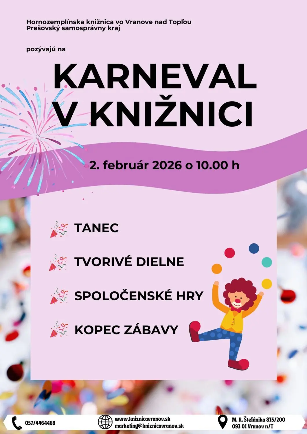 Karneval v knižnici