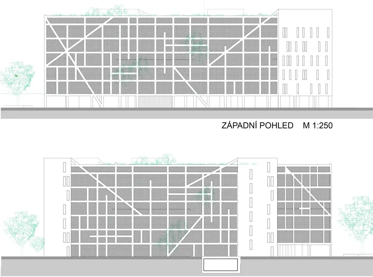 Parkovací dom pri krajskom úrade v Ostrave